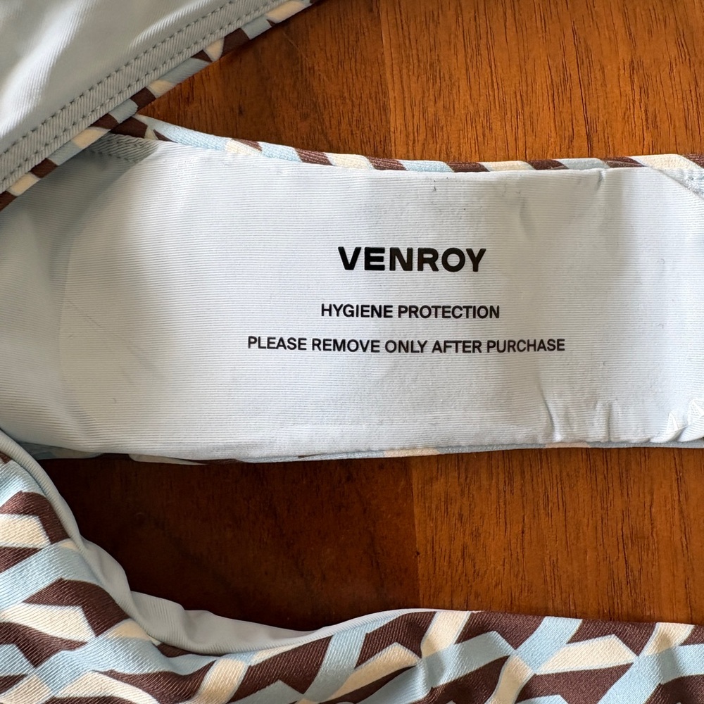 Venroy Light Blue Patterned Triangle Bikini Set - Picture 5 of 8